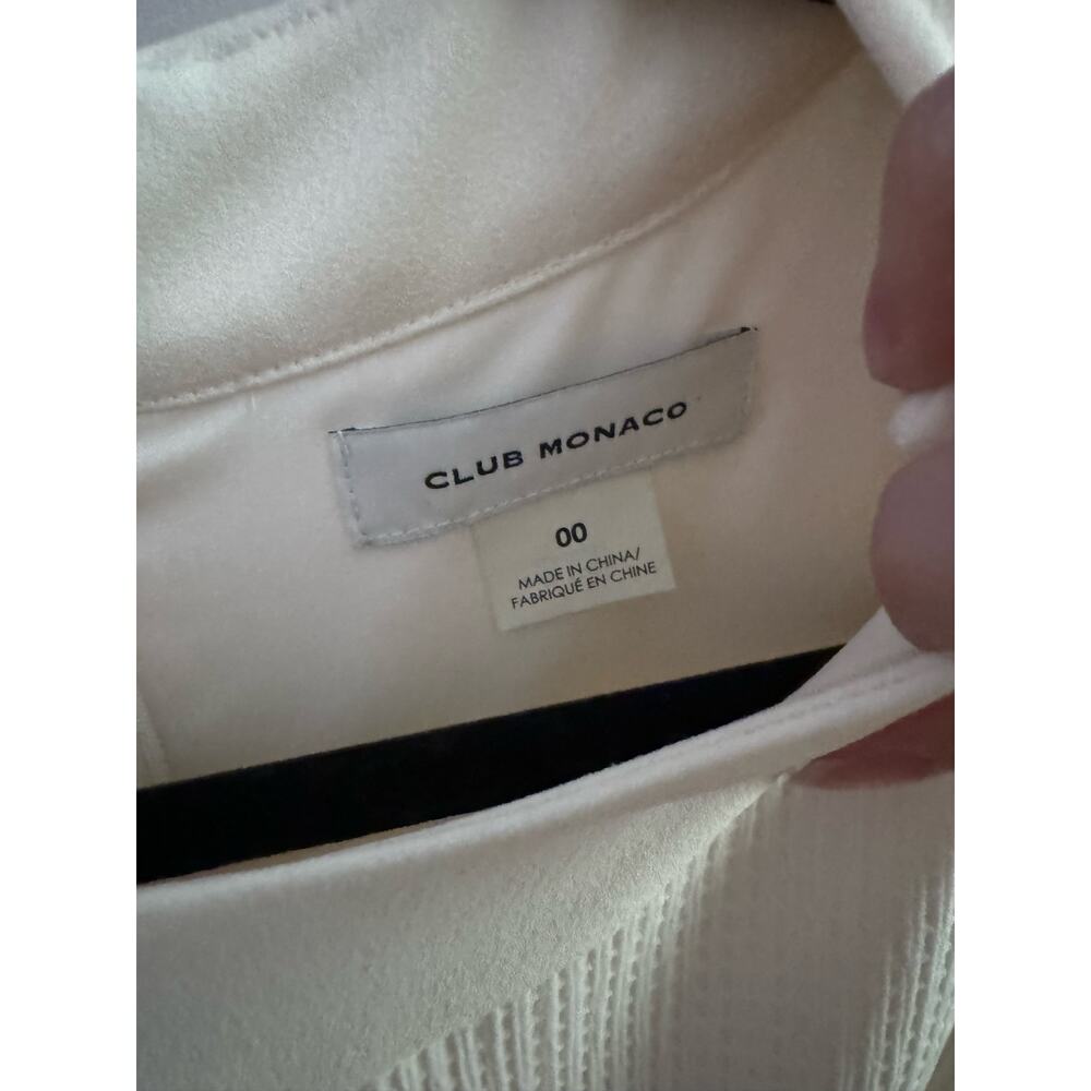 Club Monaco White Button Shoulder Midi Dress Size 00 - Picture 6 of 6